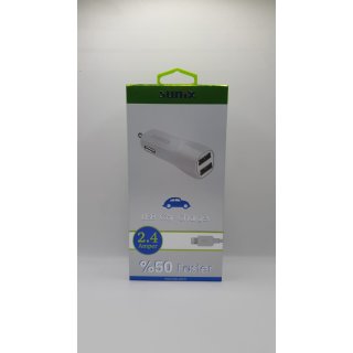Sunix USB Car Charger mit USB Kabel iOS / 2.4 A / OVP